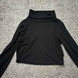 SHEIN Black Turtleneck Long Sleeve Top